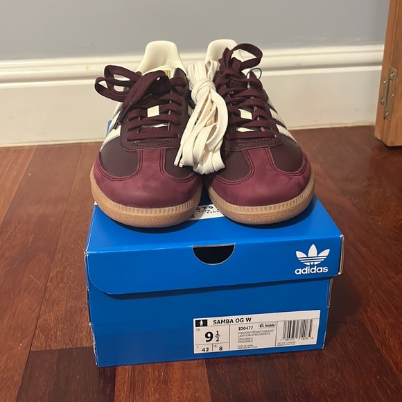 Adidas Samba OG brand Maroon Gold Metallic - Picture 4 of 8